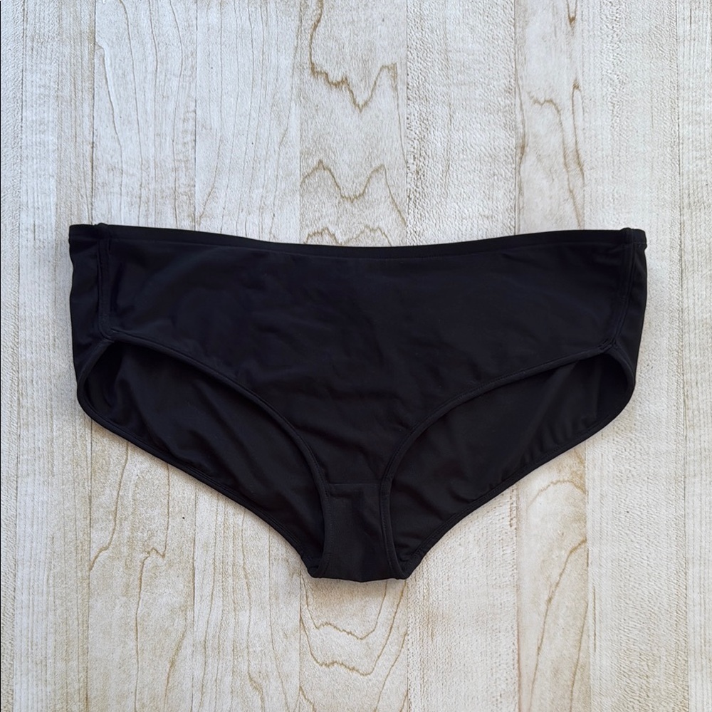 J Crew Black Seamed Bikini Boy Short Swim Bottoms